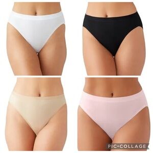 (4) Wacoal Understated Cotton Hi-Cut